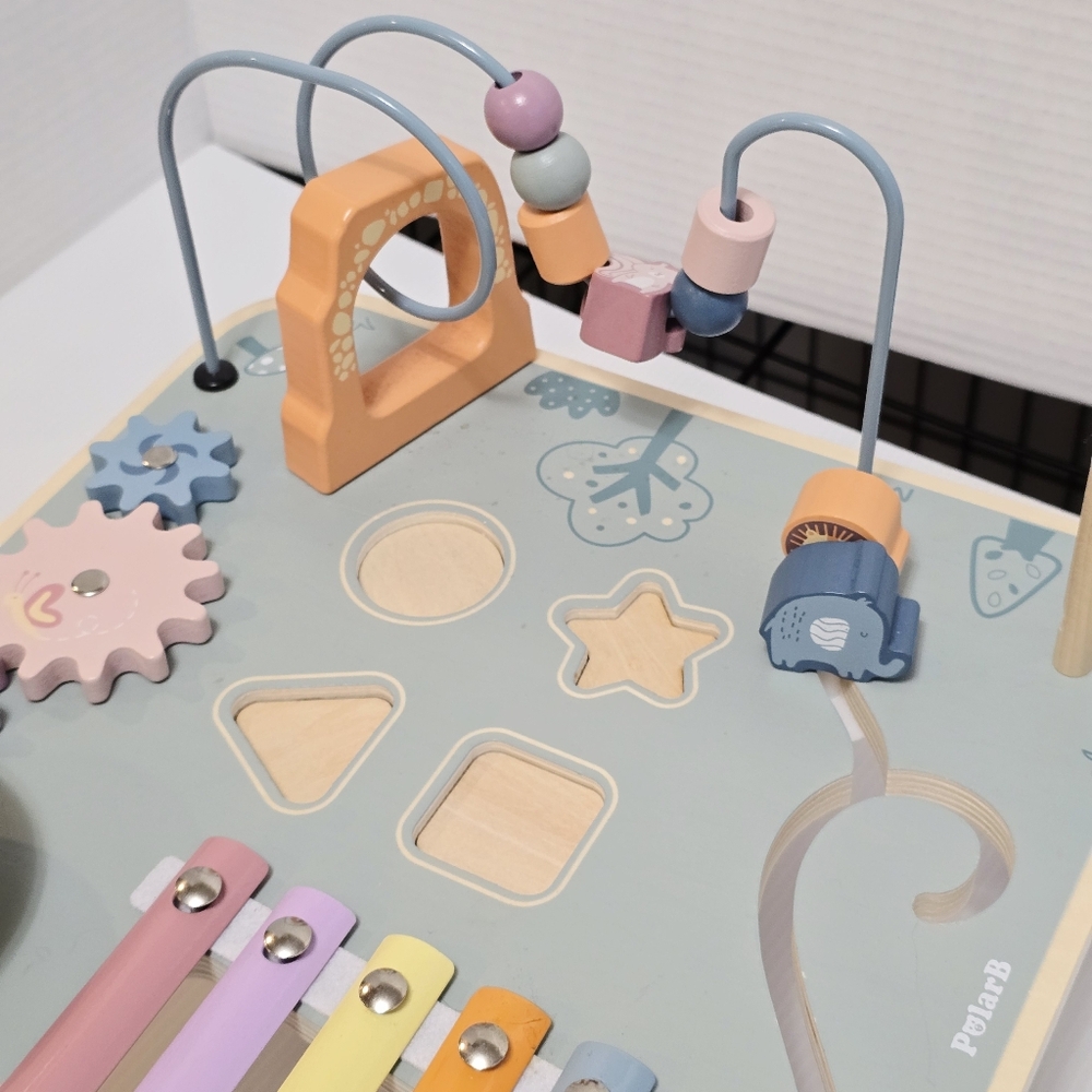 PolarB Wooden Multi Function Activity Table - Picture 3 of 15